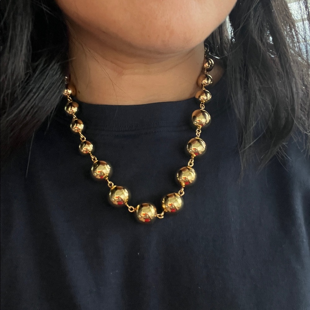 J. Crew Gold Beaded Necklace